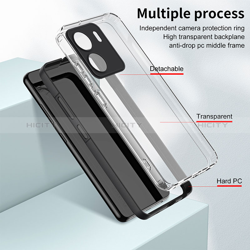 Custodia Silicone Trasparente Specchio Laterale Cover H01P per Xiaomi Redmi 13C