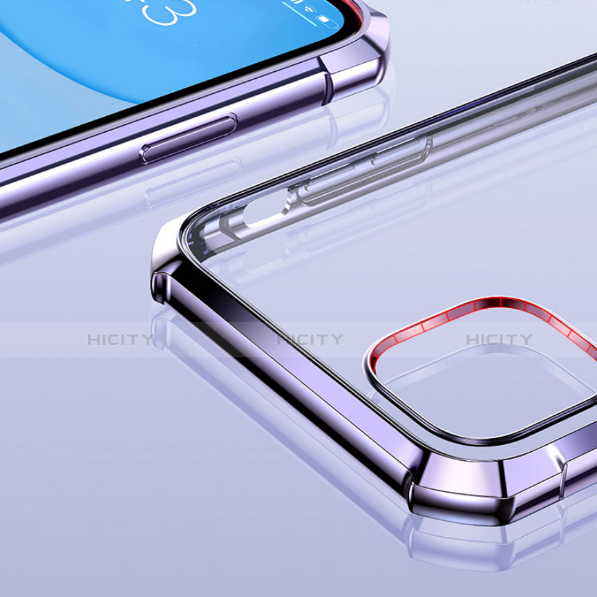 Custodia Silicone Trasparente Specchio Laterale Cover H02 per Apple iPhone 12 Pro Max