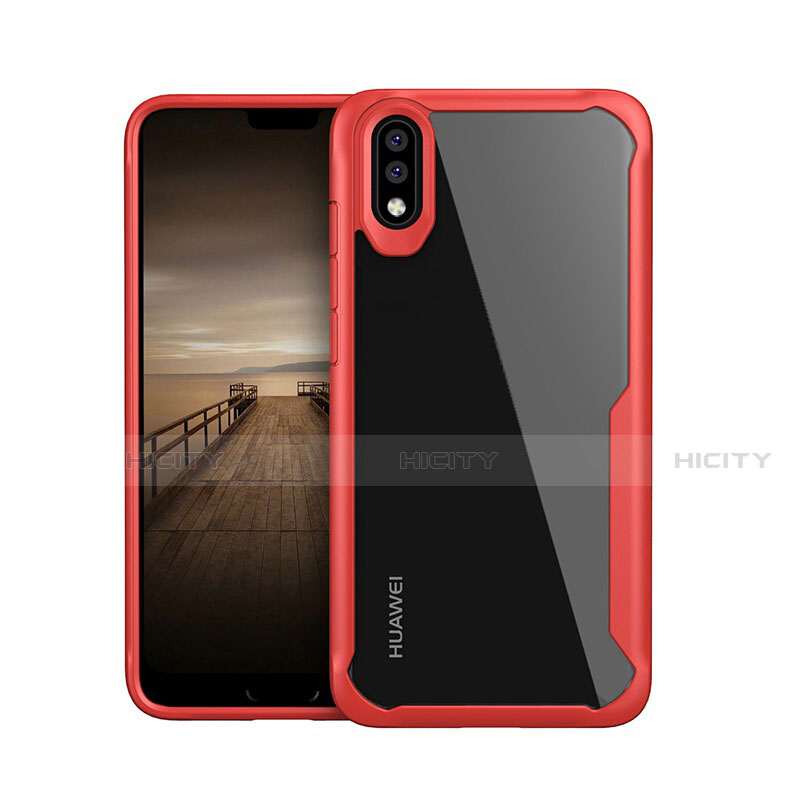 Custodia Silicone Trasparente Specchio Laterale Cover H02 per Huawei P20