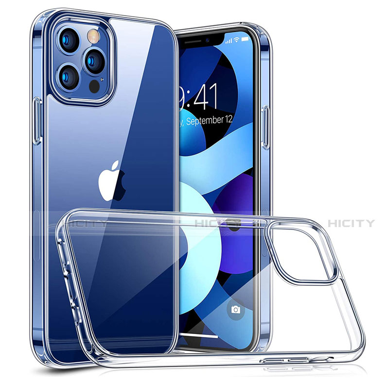 Custodia Silicone Trasparente Specchio Laterale Cover H04 per Apple iPhone 12 Pro