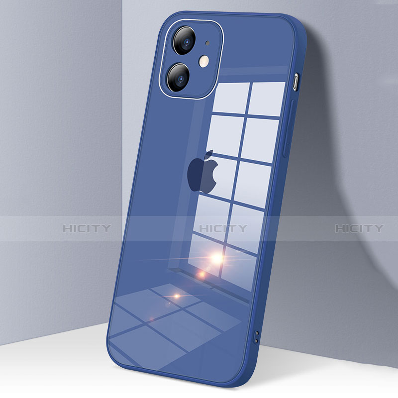 Custodia Silicone Trasparente Specchio Laterale Cover H06 per Apple iPhone 12