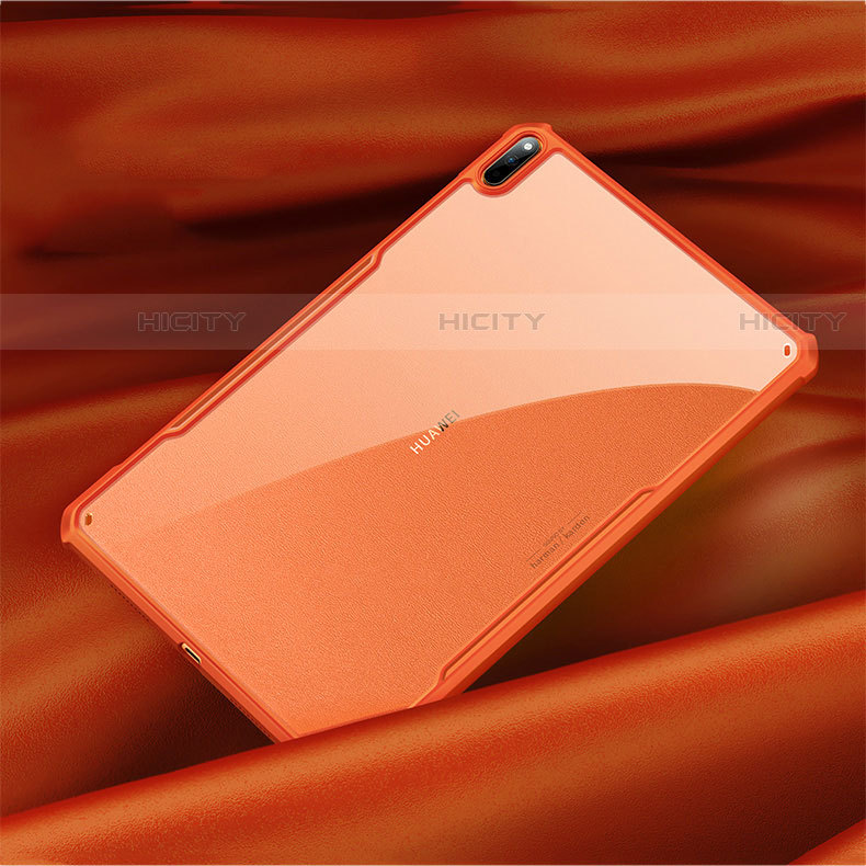 Custodia Silicone Trasparente Specchio Laterale Cover M01 per Huawei MatePad Pro 5G 10.8 Arancione