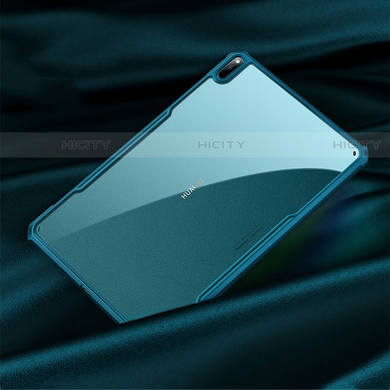 Custodia Silicone Trasparente Specchio Laterale Cover M01 per Huawei MatePad Pro 5G 10.8 Ciano