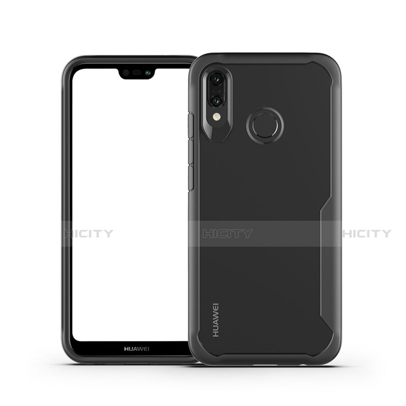 Custodia Silicone Trasparente Specchio Laterale Cover M01 per Huawei Nova 3e Nero