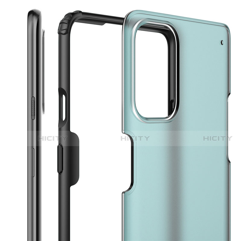 Custodia Silicone Trasparente Specchio Laterale Cover M01 per OnePlus 8T 5G