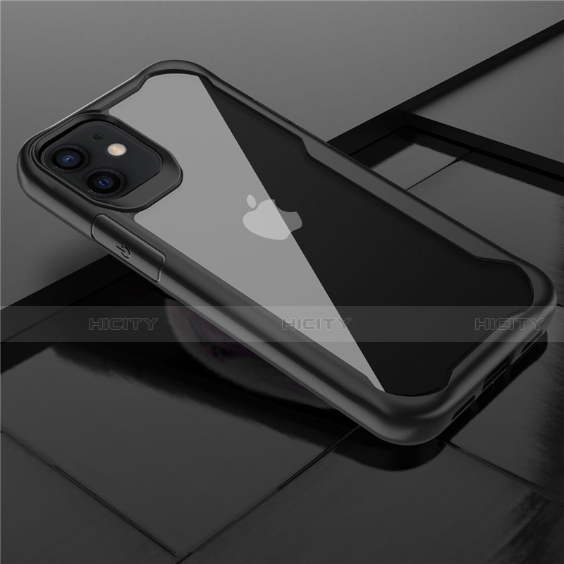 Custodia Silicone Trasparente Specchio Laterale Cover M02 per Apple iPhone 12