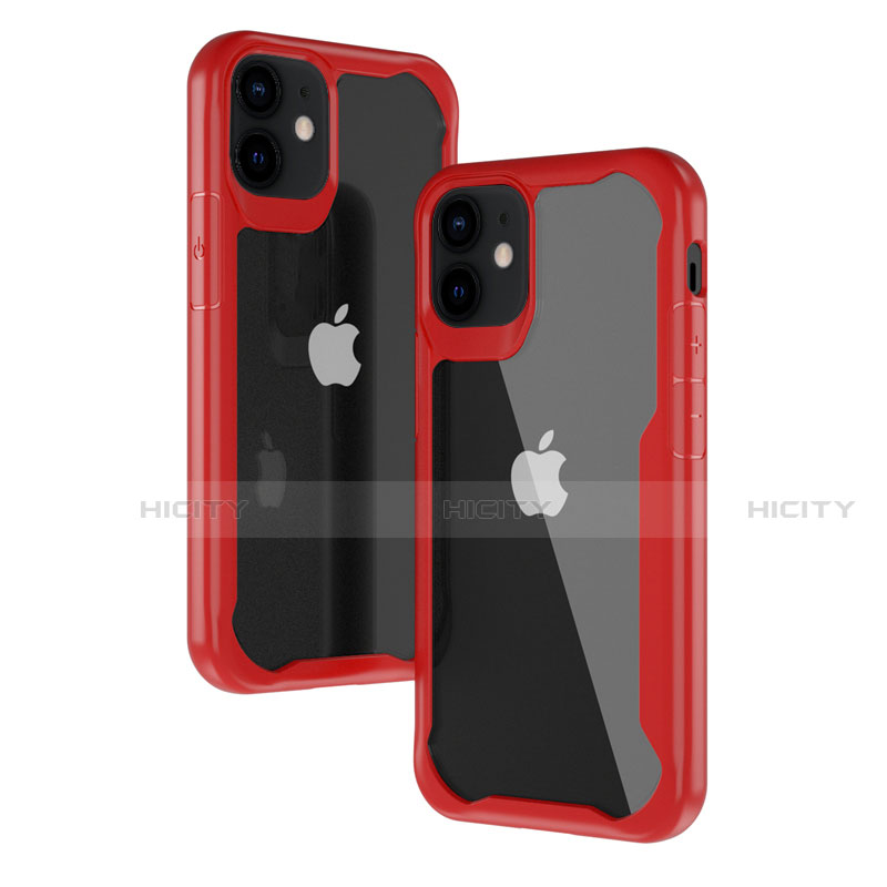 Custodia Silicone Trasparente Specchio Laterale Cover M02 per Apple iPhone 12