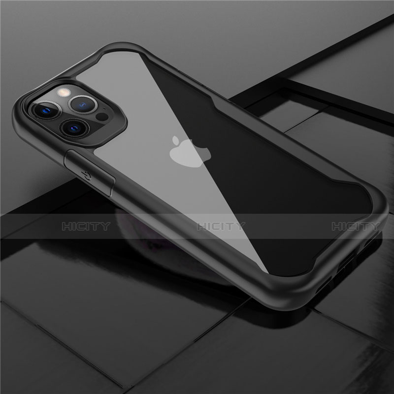 Custodia Silicone Trasparente Specchio Laterale Cover M02 per Apple iPhone 12 Pro