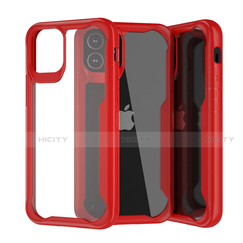 Custodia Silicone Trasparente Specchio Laterale Cover M02 per Apple iPhone 12 Pro