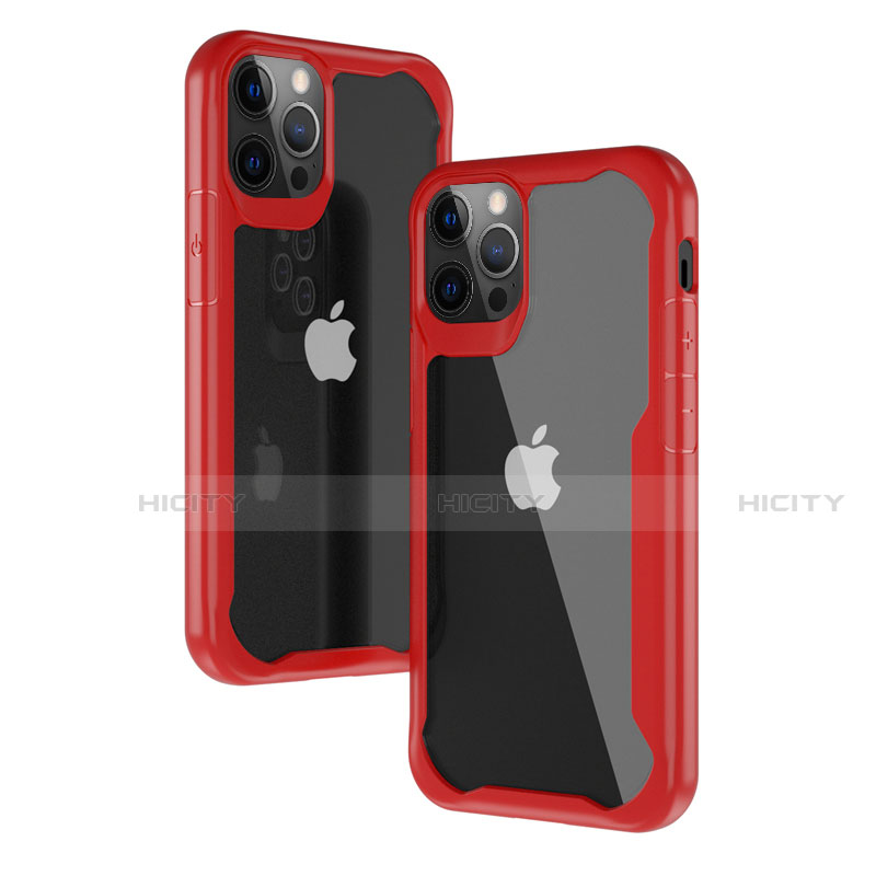 Custodia Silicone Trasparente Specchio Laterale Cover M02 per Apple iPhone 12 Pro Max