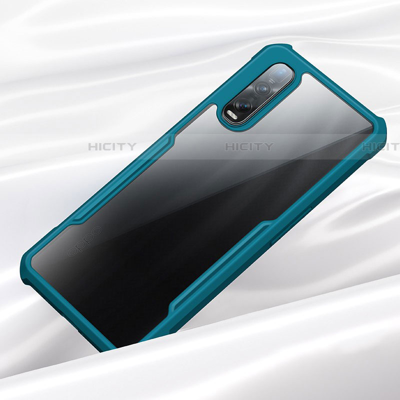 Custodia Silicone Trasparente Specchio Laterale Cover M02 per Oppo Find X2 Pro