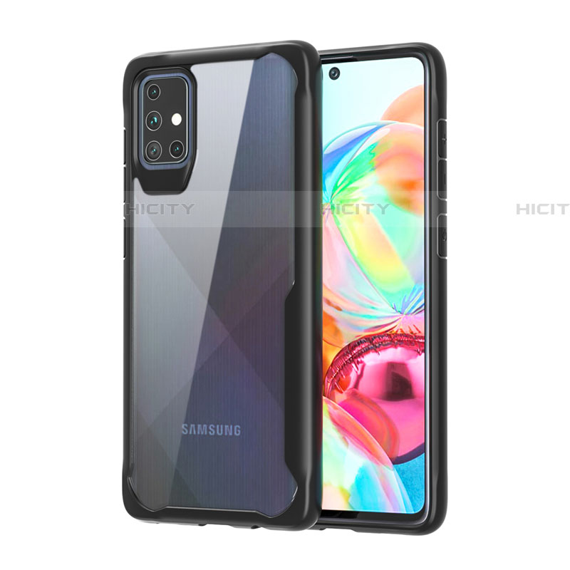 Custodia Silicone Trasparente Specchio Laterale Cover M02 per Samsung Galaxy A71 5G