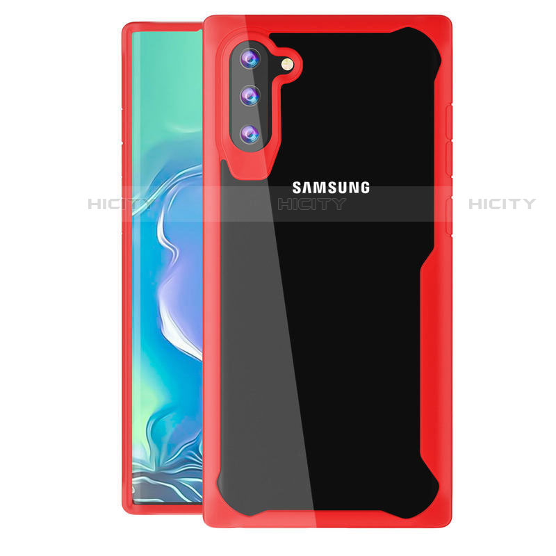 Custodia Silicone Trasparente Specchio Laterale Cover M02 per Samsung Galaxy Note 10
