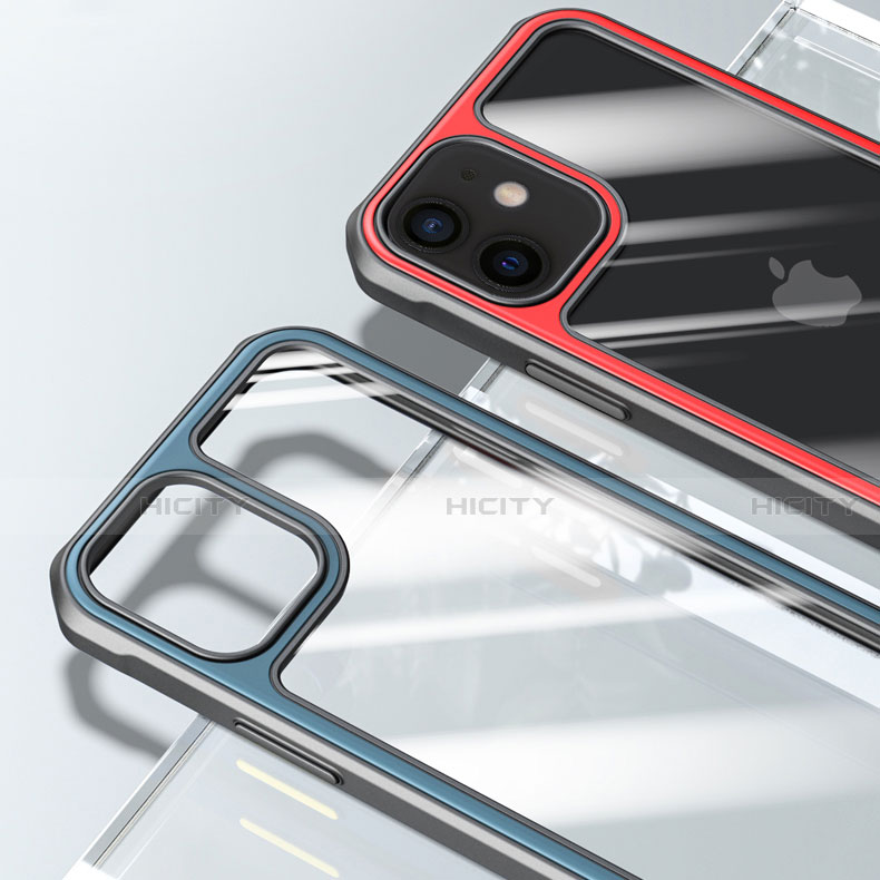 Custodia Silicone Trasparente Specchio Laterale Cover M03 per Apple iPhone 12