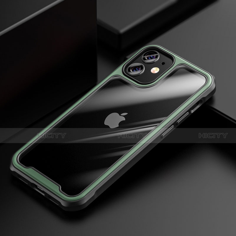Custodia Silicone Trasparente Specchio Laterale Cover M03 per Apple iPhone 12 Mini