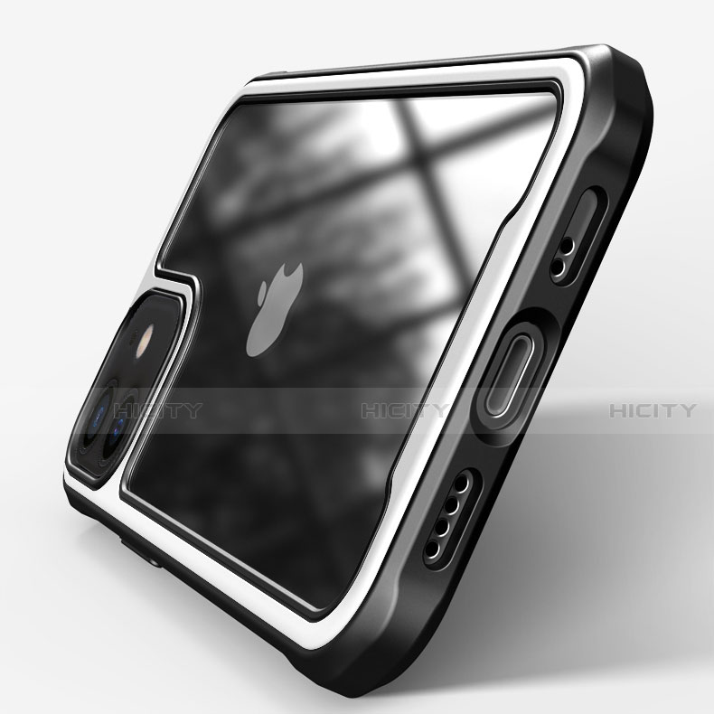 Custodia Silicone Trasparente Specchio Laterale Cover M03 per Apple iPhone 12 Mini