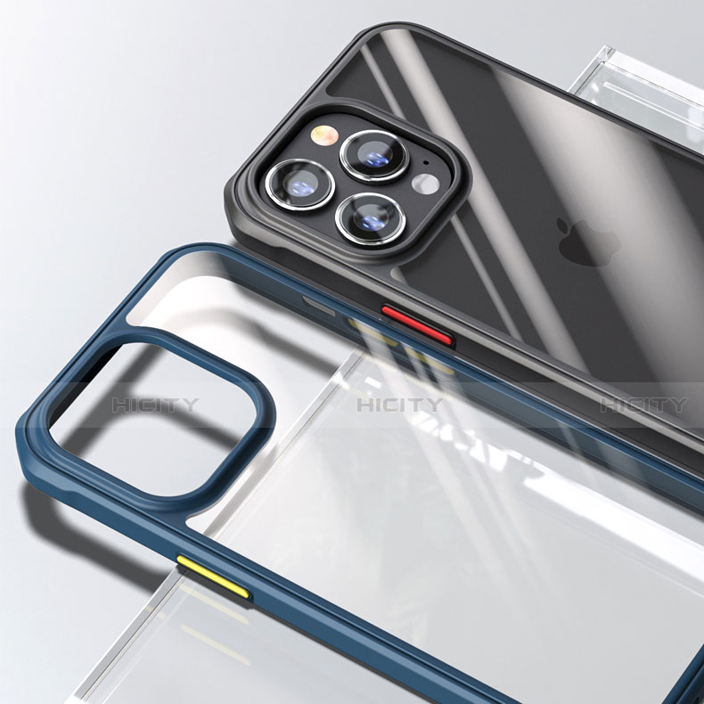 Custodia Silicone Trasparente Specchio Laterale Cover M03 per Apple iPhone 13 Pro Max