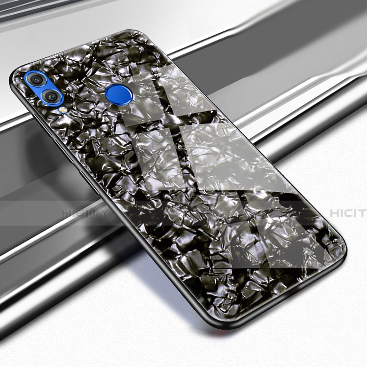 Custodia Silicone Trasparente Specchio Laterale Cover M03 per Huawei Honor 8X Nero