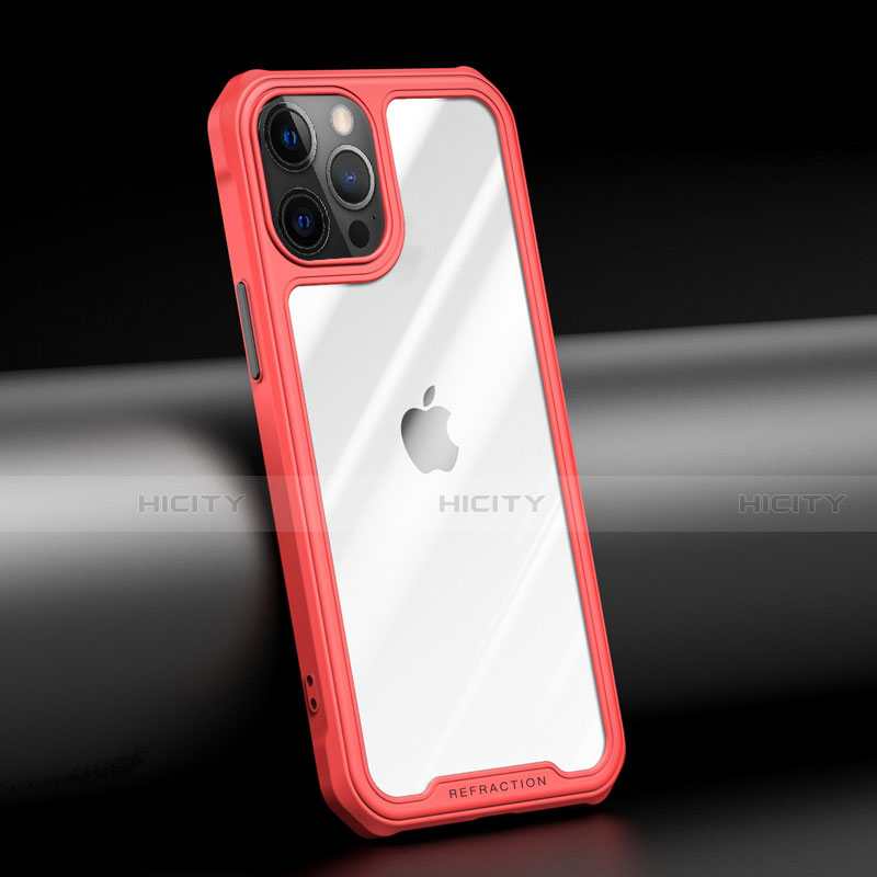 Custodia Silicone Trasparente Specchio Laterale Cover M04 per Apple iPhone 12 Pro Max