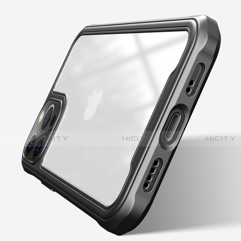 Custodia Silicone Trasparente Specchio Laterale Cover M04 per Apple iPhone 12 Pro Max