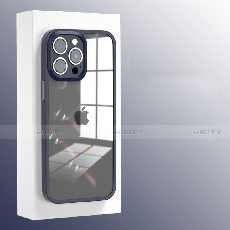 Custodia Silicone Trasparente Specchio Laterale Cover M04 per Apple iPhone 13 Pro