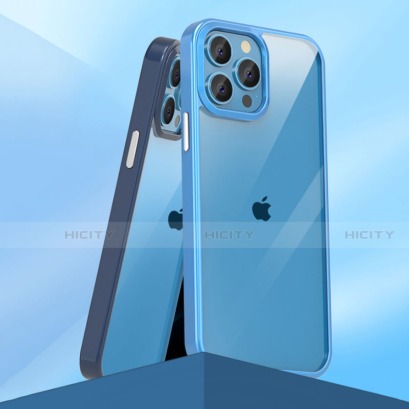 Custodia Silicone Trasparente Specchio Laterale Cover M04 per Apple iPhone 14 Pro Max