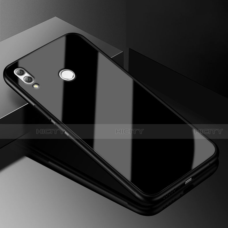 Custodia Silicone Trasparente Specchio Laterale Cover M04 per Huawei Honor 8X Nero