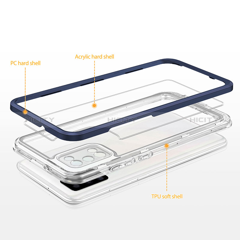 Custodia Silicone Trasparente Specchio Laterale Cover MQ1 per Samsung Galaxy A02s