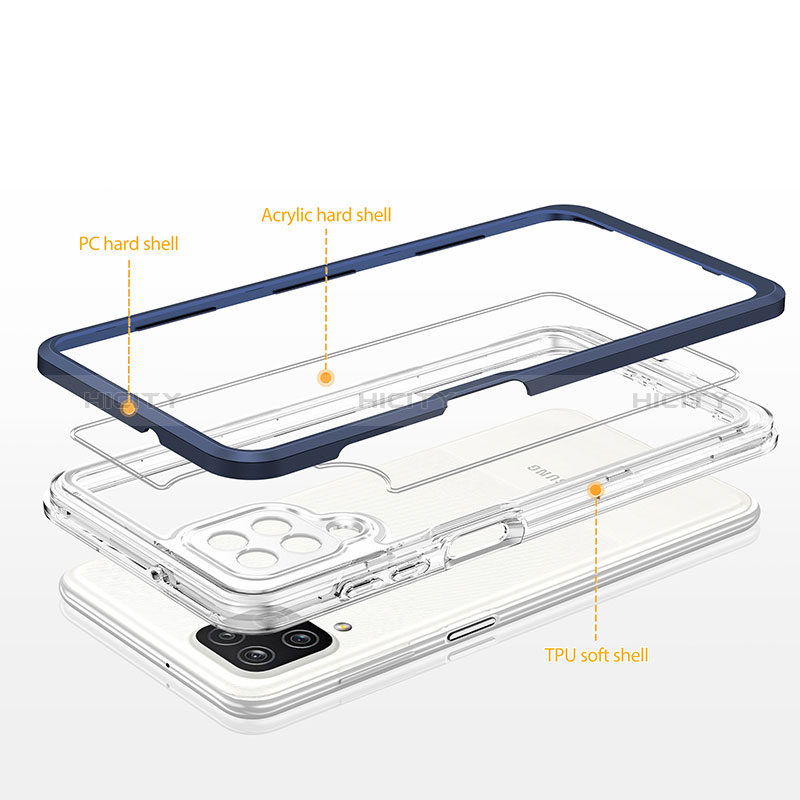 Custodia Silicone Trasparente Specchio Laterale Cover MQ1 per Samsung Galaxy A12 Nacho