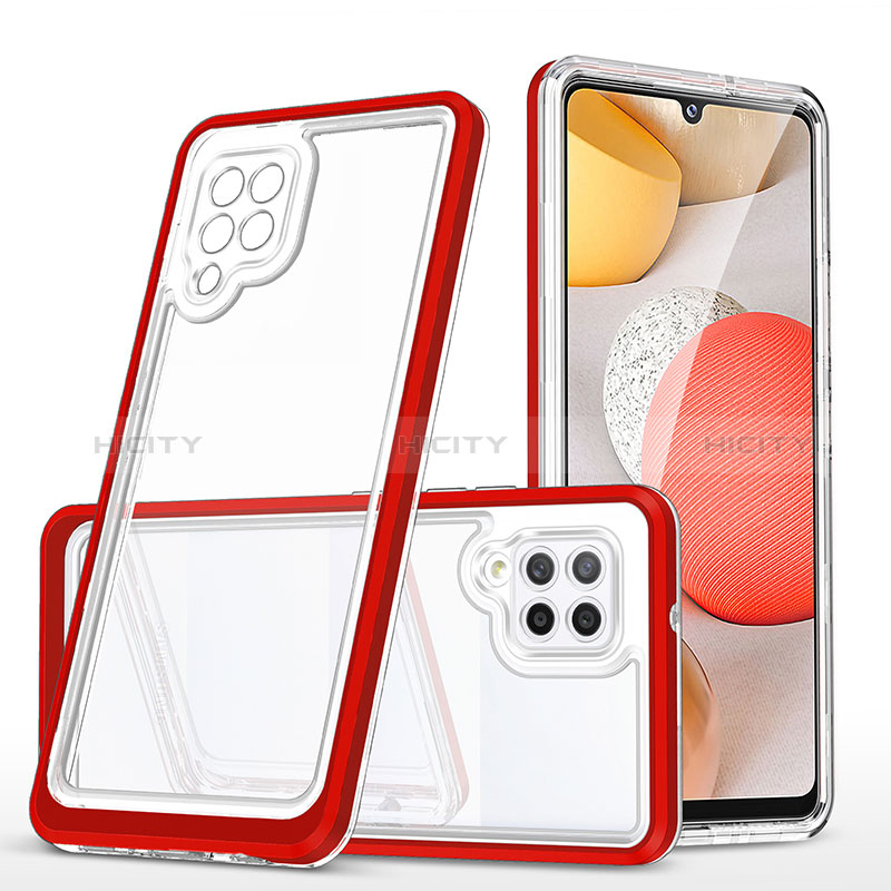 Custodia Silicone Trasparente Specchio Laterale Cover MQ1 per Samsung Galaxy A42 5G Rosso