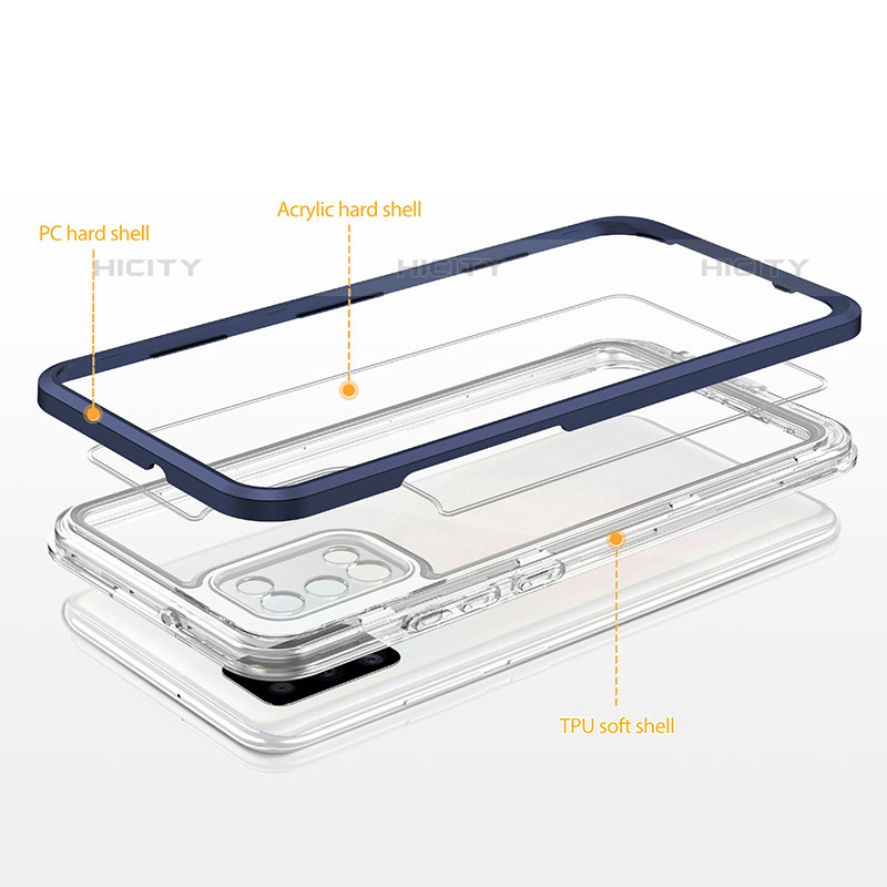 Custodia Silicone Trasparente Specchio Laterale Cover MQ1 per Samsung Galaxy M02s