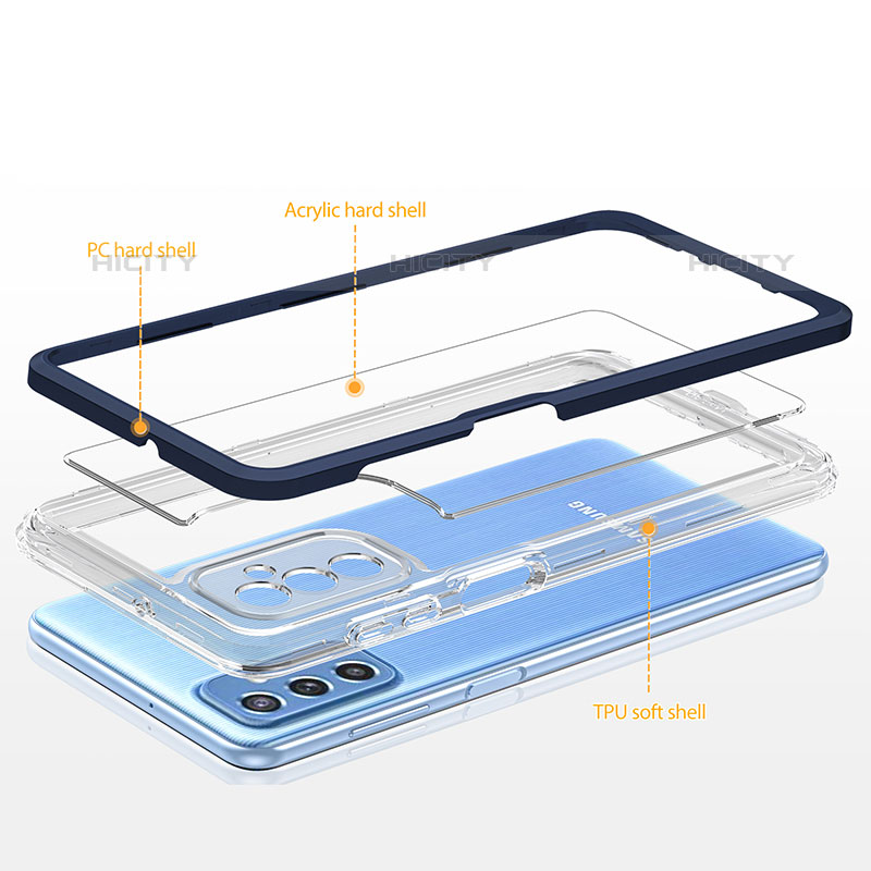 Custodia Silicone Trasparente Specchio Laterale Cover MQ1 per Samsung Galaxy M52 5G