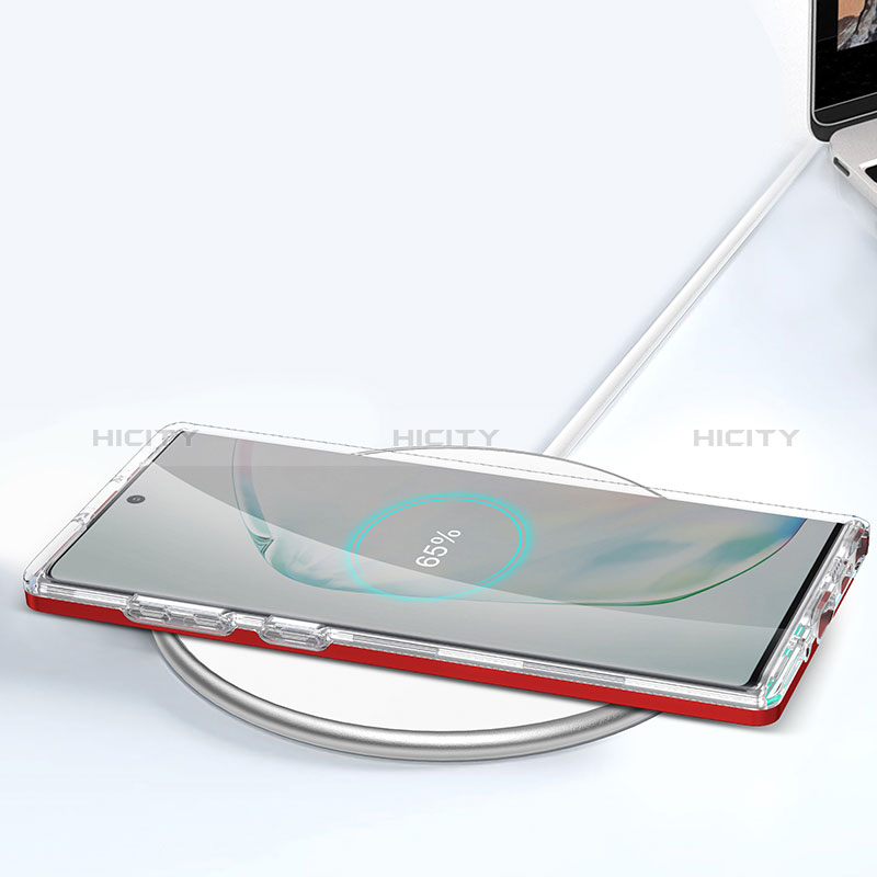 Custodia Silicone Trasparente Specchio Laterale Cover MQ1 per Samsung Galaxy Note 10 5G