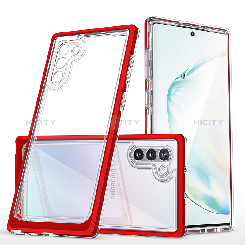 Custodia Silicone Trasparente Specchio Laterale Cover MQ1 per Samsung Galaxy Note 10 5G