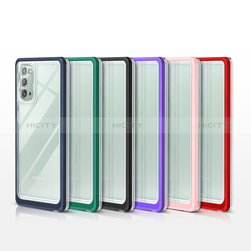 Custodia Silicone Trasparente Specchio Laterale Cover MQ1 per Samsung Galaxy Note 20 5G