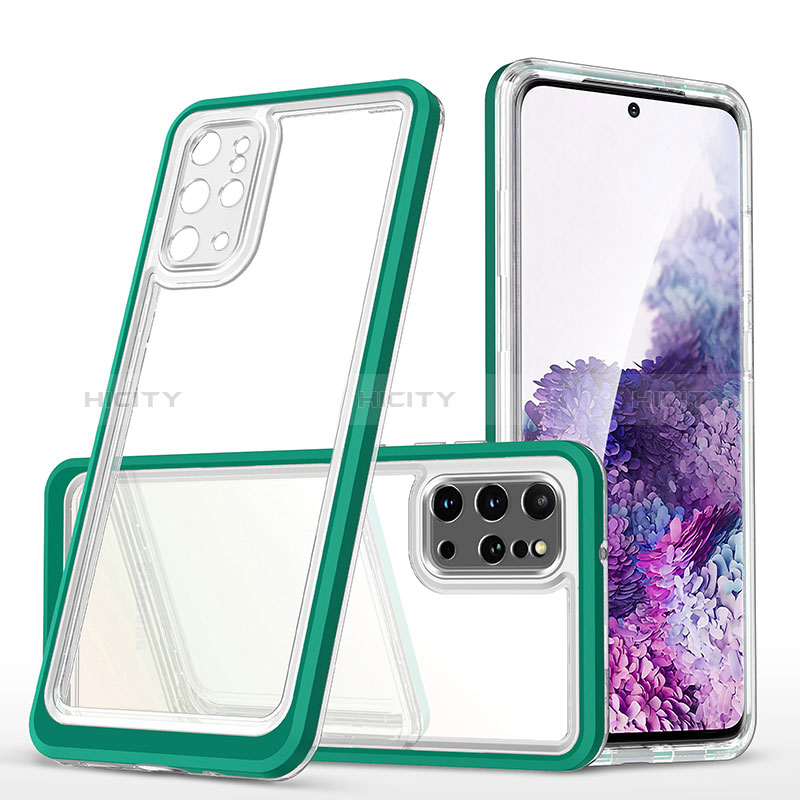 Custodia Silicone Trasparente Specchio Laterale Cover MQ1 per Samsung Galaxy S20 Plus 5G Verde