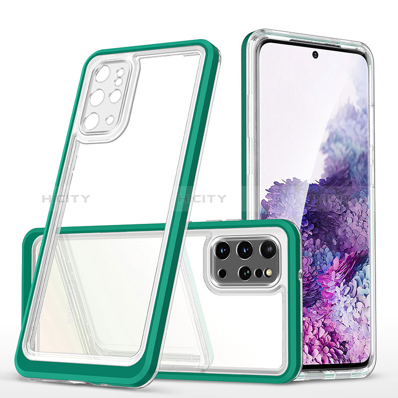 Custodia Silicone Trasparente Specchio Laterale Cover MQ1 per Samsung Galaxy S20 Plus Verde
