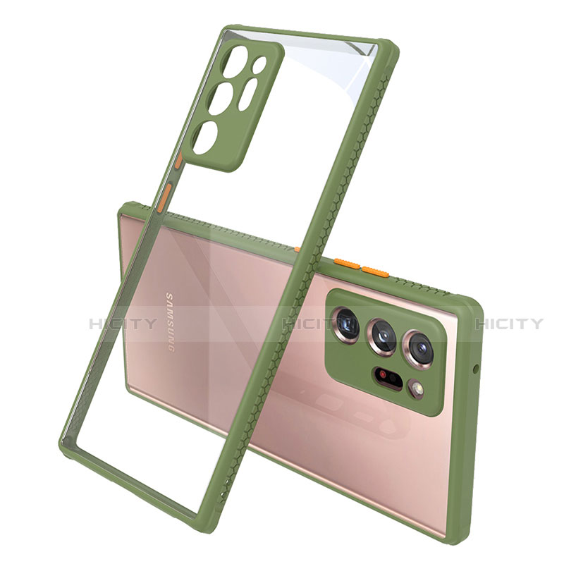 Custodia Silicone Trasparente Specchio Laterale Cover N02 per Samsung Galaxy Note 20 Ultra 5G