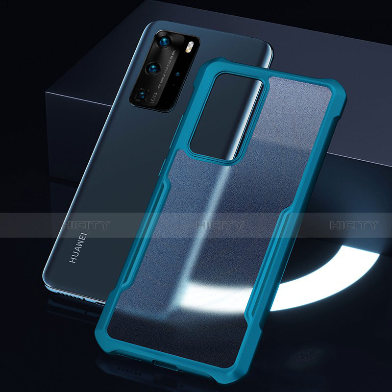 Custodia Silicone Trasparente Specchio Laterale Cover N06 per Huawei P40 Pro