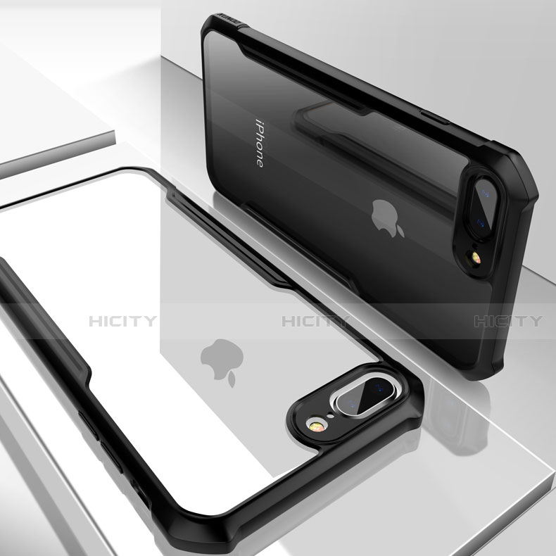 Custodia Silicone Trasparente Specchio Laterale Cover P01 per Apple iPhone 8 Plus