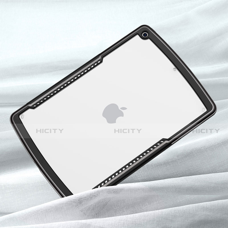Custodia Silicone Trasparente Specchio Laterale Cover per Apple iPad 10.2 (2020) Nero