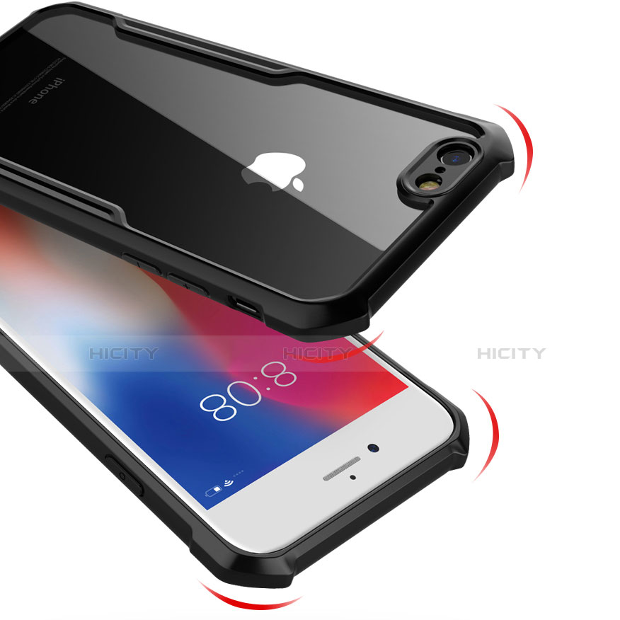 Custodia Silicone Trasparente Specchio Laterale Cover per Apple iPhone 6S