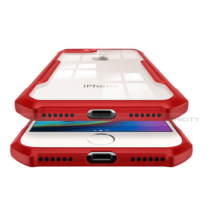 Custodia Silicone Trasparente Specchio Laterale Cover per Apple iPhone 8 Plus
