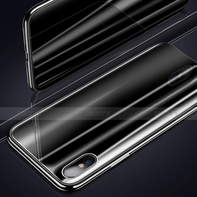 Custodia Silicone Trasparente Specchio Laterale Cover per Apple iPhone Xs