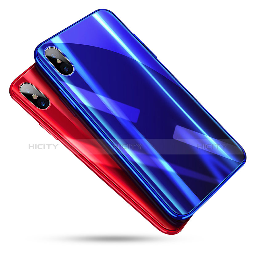 Custodia Silicone Trasparente Specchio Laterale Cover per Apple iPhone Xs