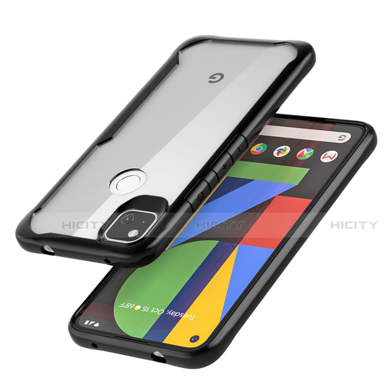 Custodia Silicone Trasparente Specchio Laterale Cover per Google Pixel 4a