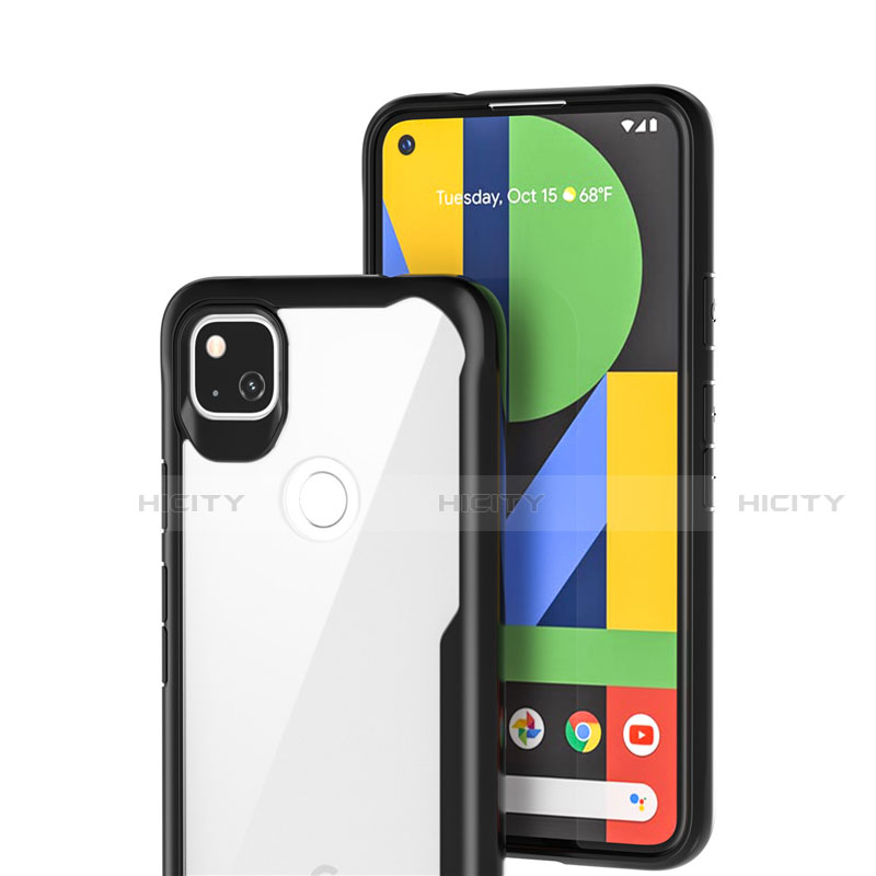 Custodia Silicone Trasparente Specchio Laterale Cover per Google Pixel 4a