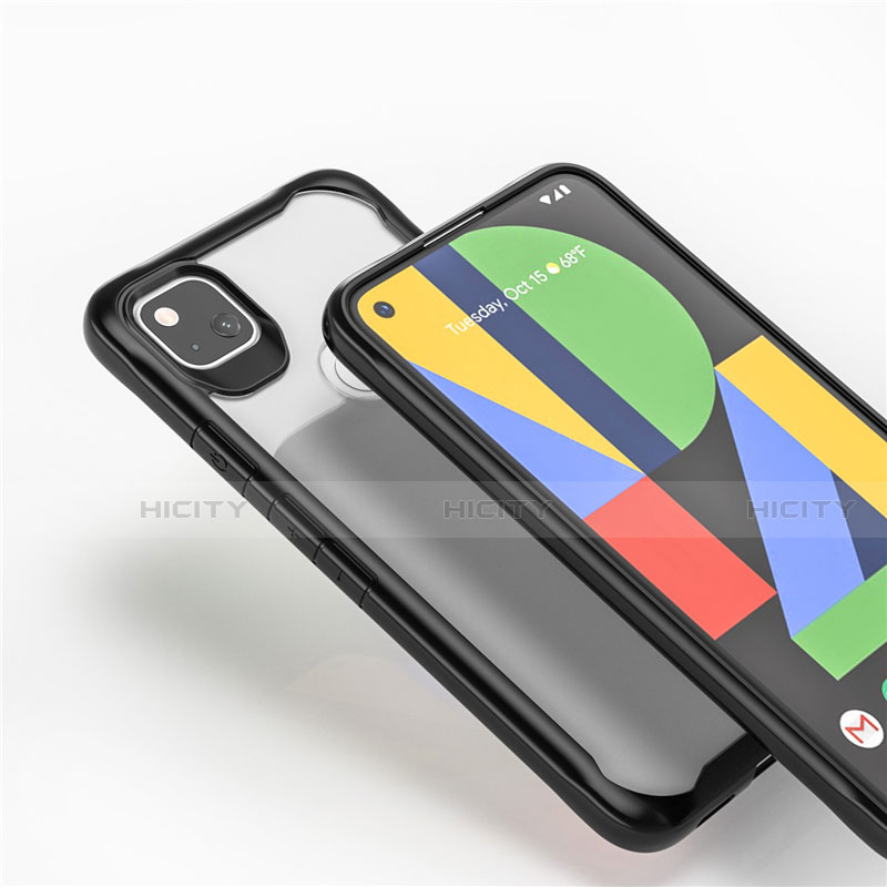 Custodia Silicone Trasparente Specchio Laterale Cover per Google Pixel 4a