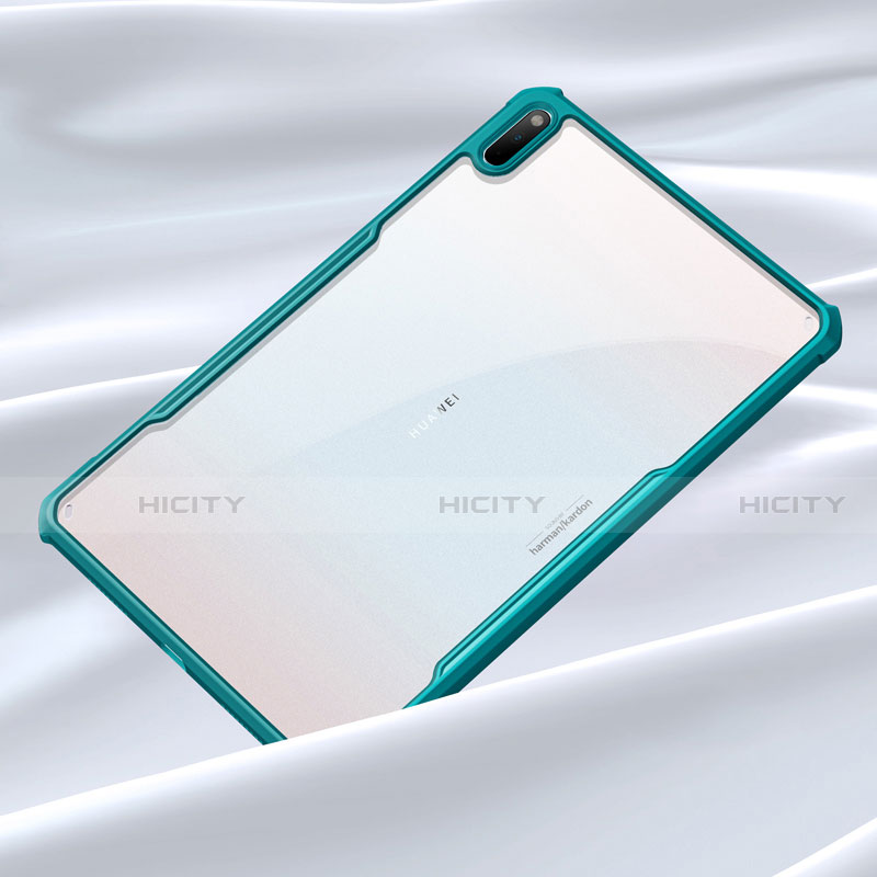 Custodia Silicone Trasparente Specchio Laterale Cover per Huawei MatePad 10.4 Ciano