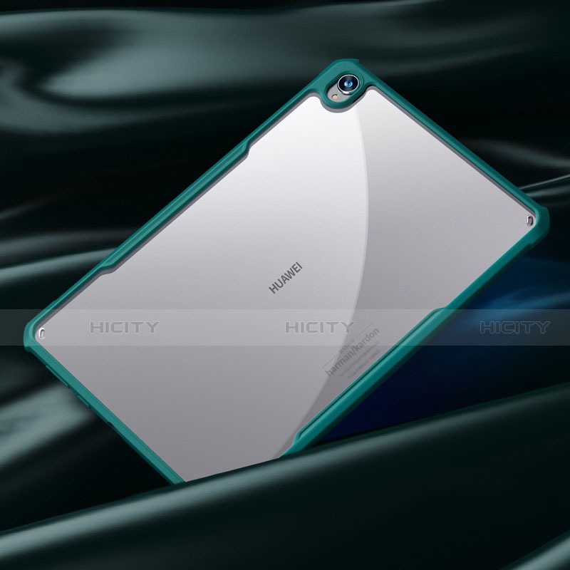 Custodia Silicone Trasparente Specchio Laterale Cover per Huawei MatePad 10.8 Ciano